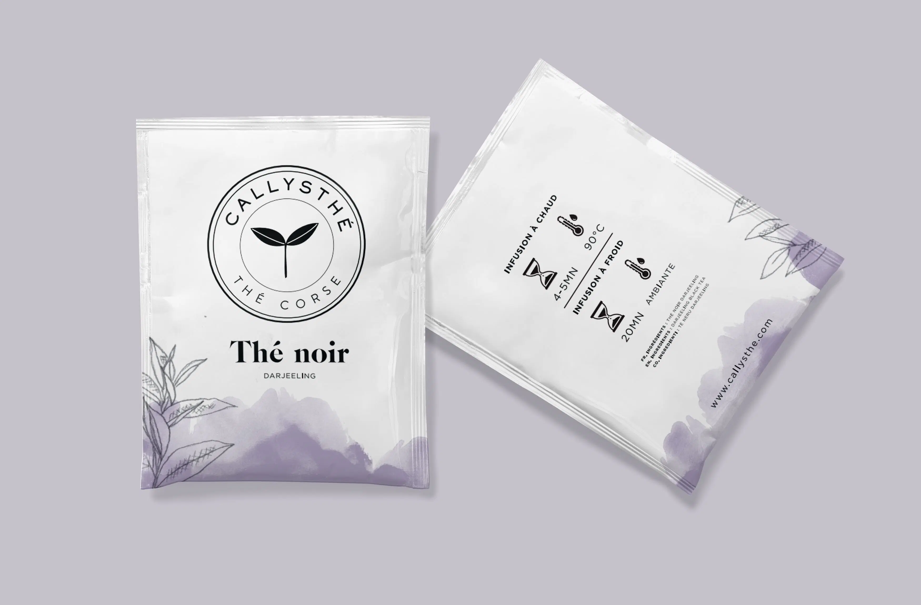 Té negro Darjeeling - Caja de 20 bolsitas de té individuales