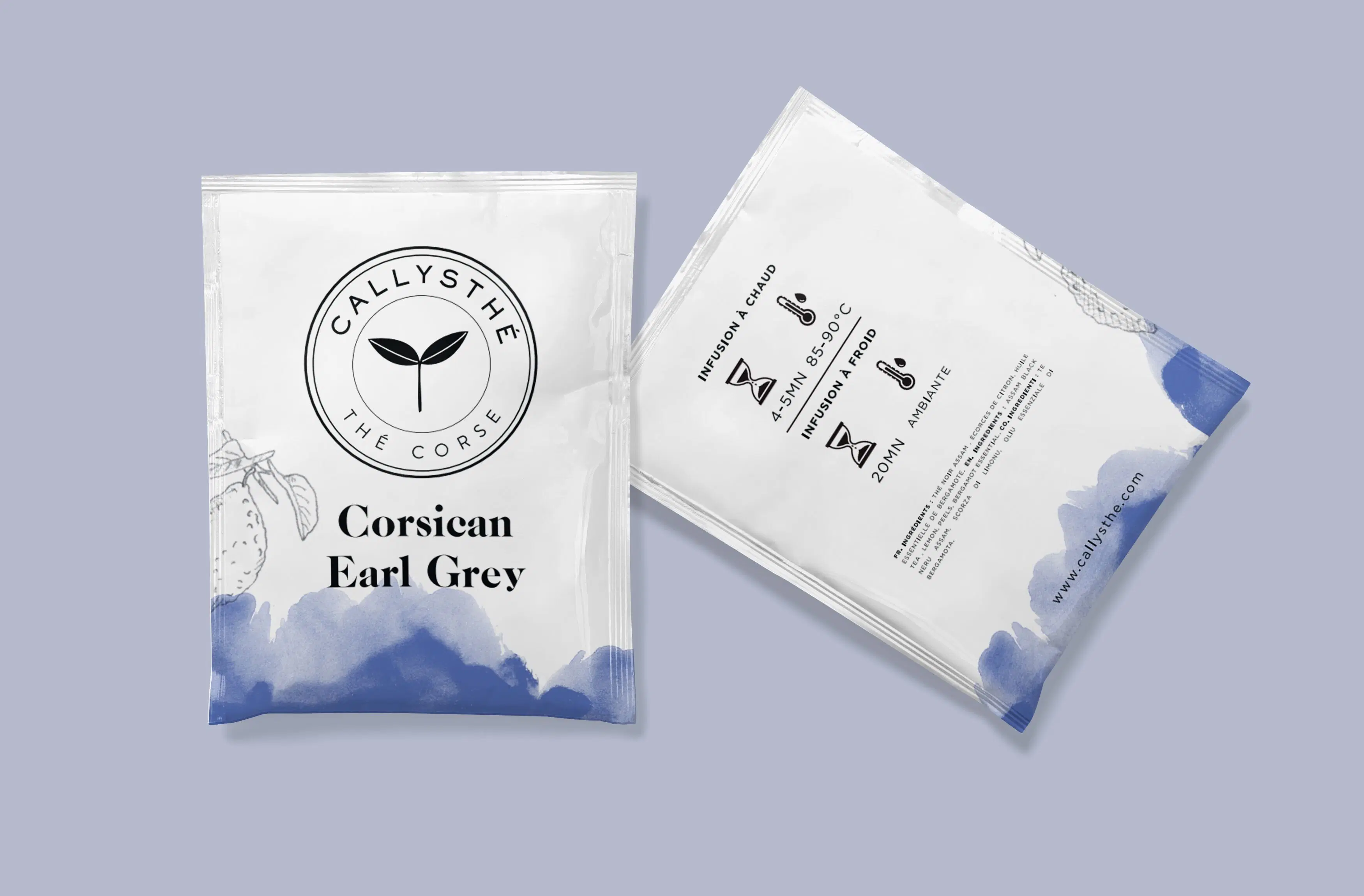 Té Earl Grey de Córcega - Caja de 20 sobres individuales