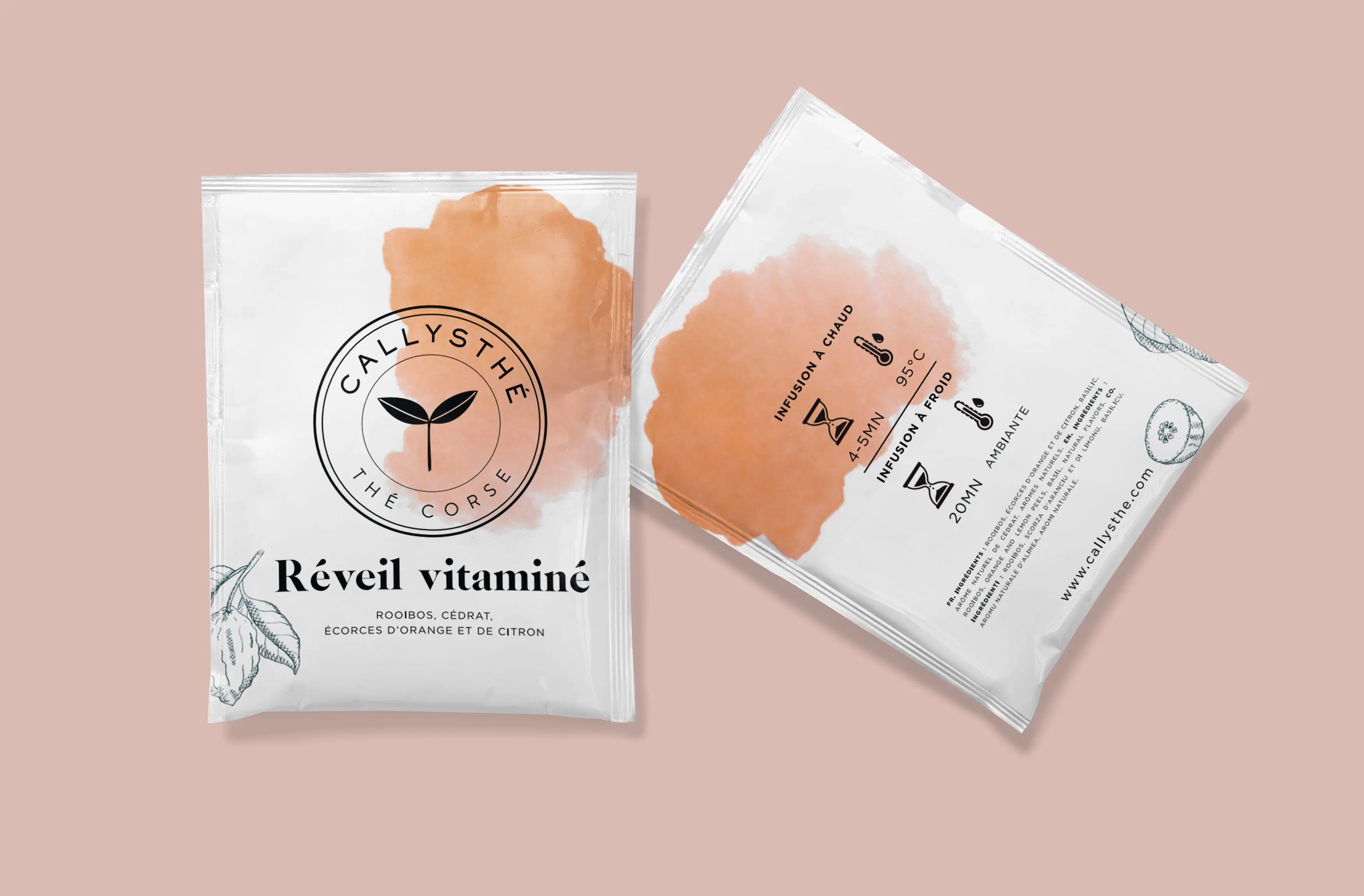 Vitamin Awakening - Rooibos con cidra, naranja y limón - Caja de 20 sobres individuales