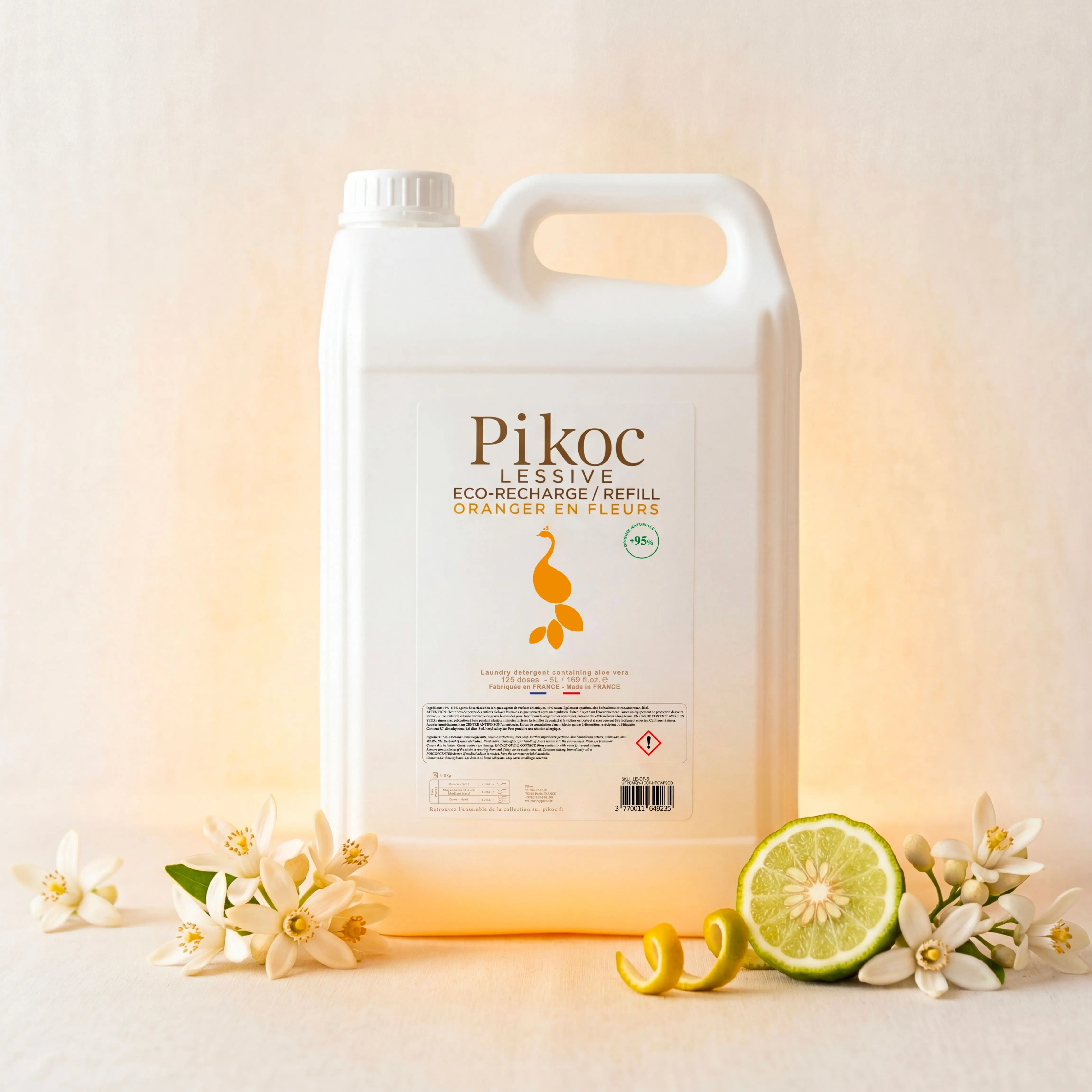 Eco-recharge Lessive Oranger en Fleurs 5L