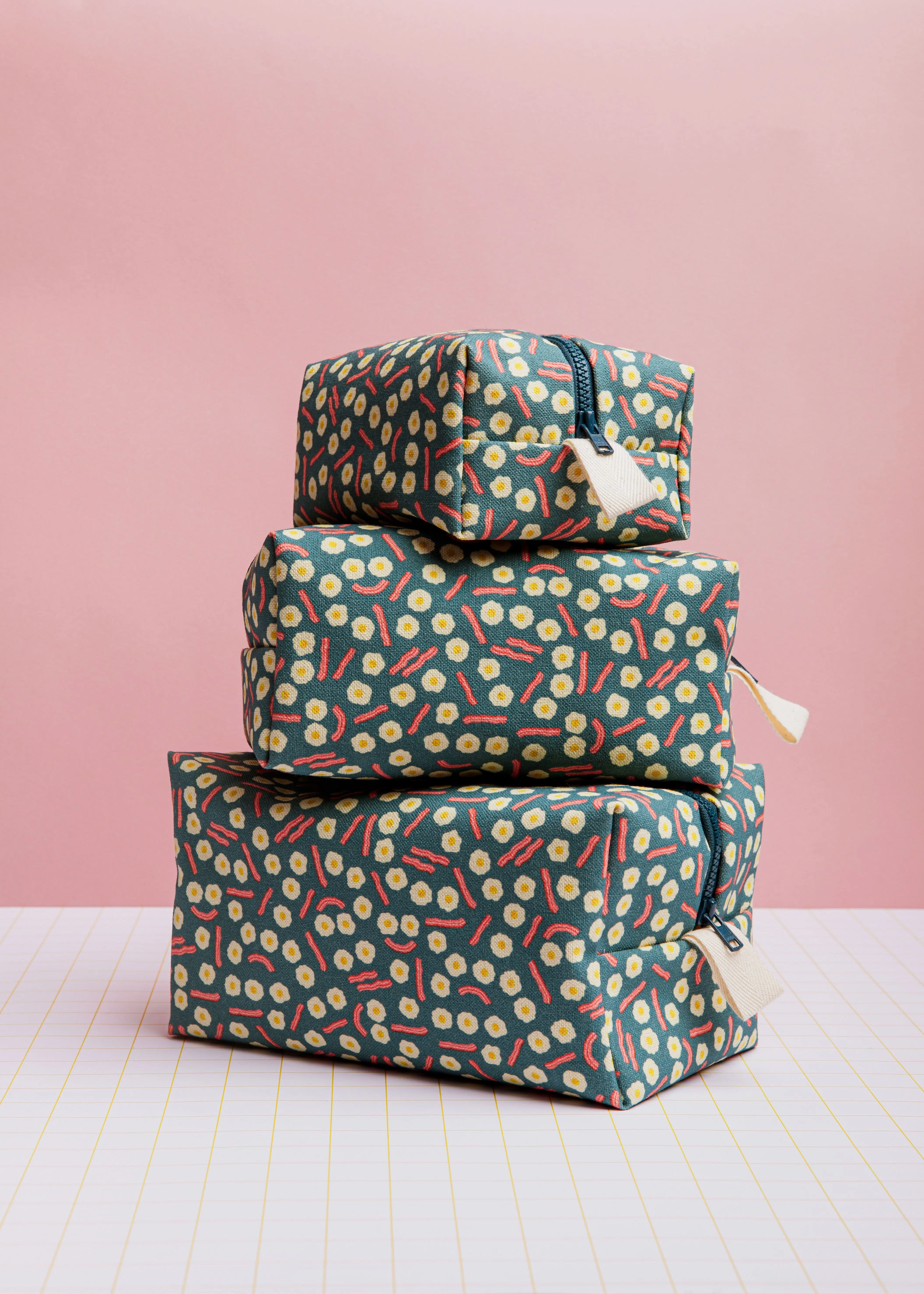 Bacon Eggs Toiletry Bag Petrol