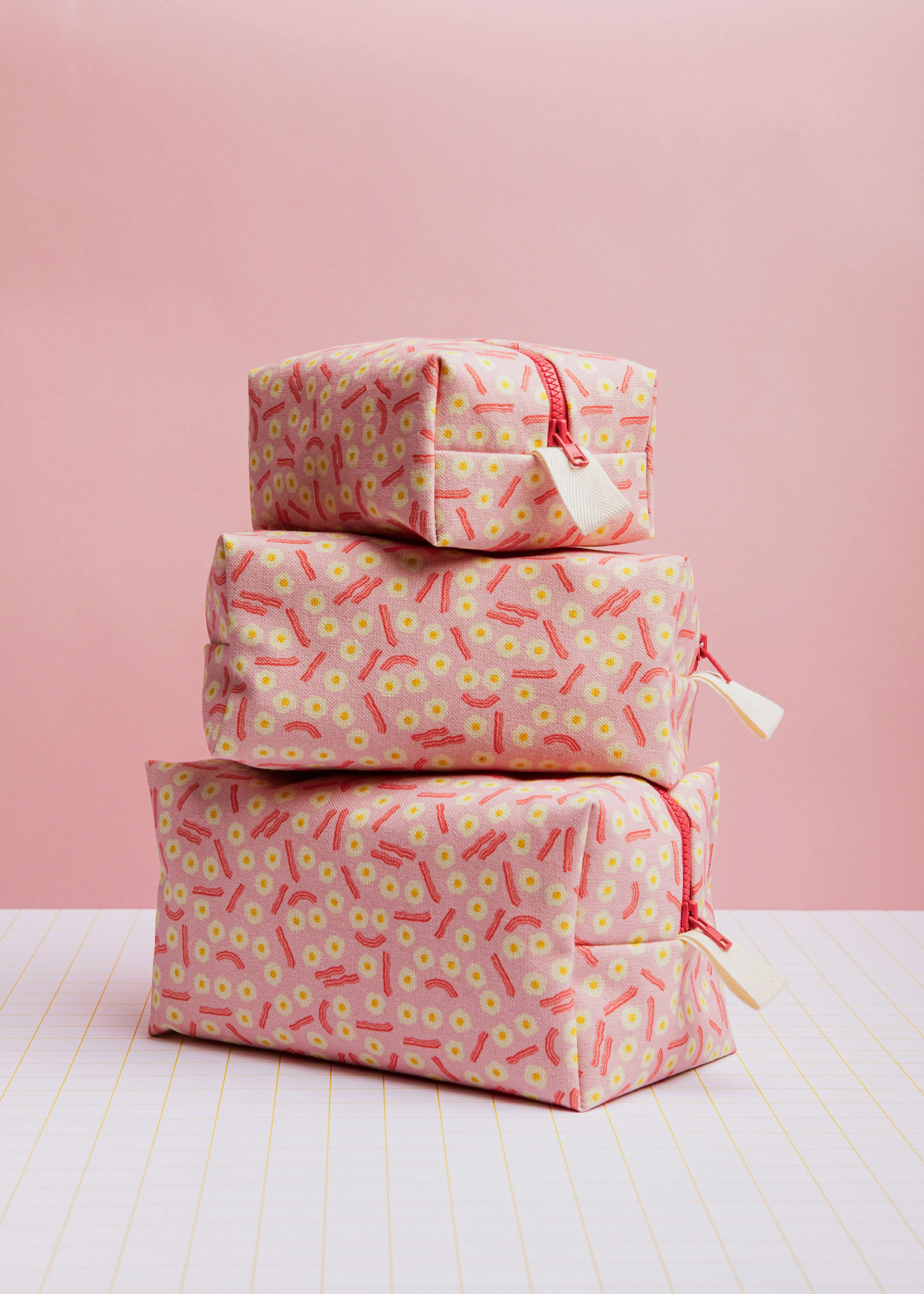 Bacon Pink Eggs Toiletry Bag
