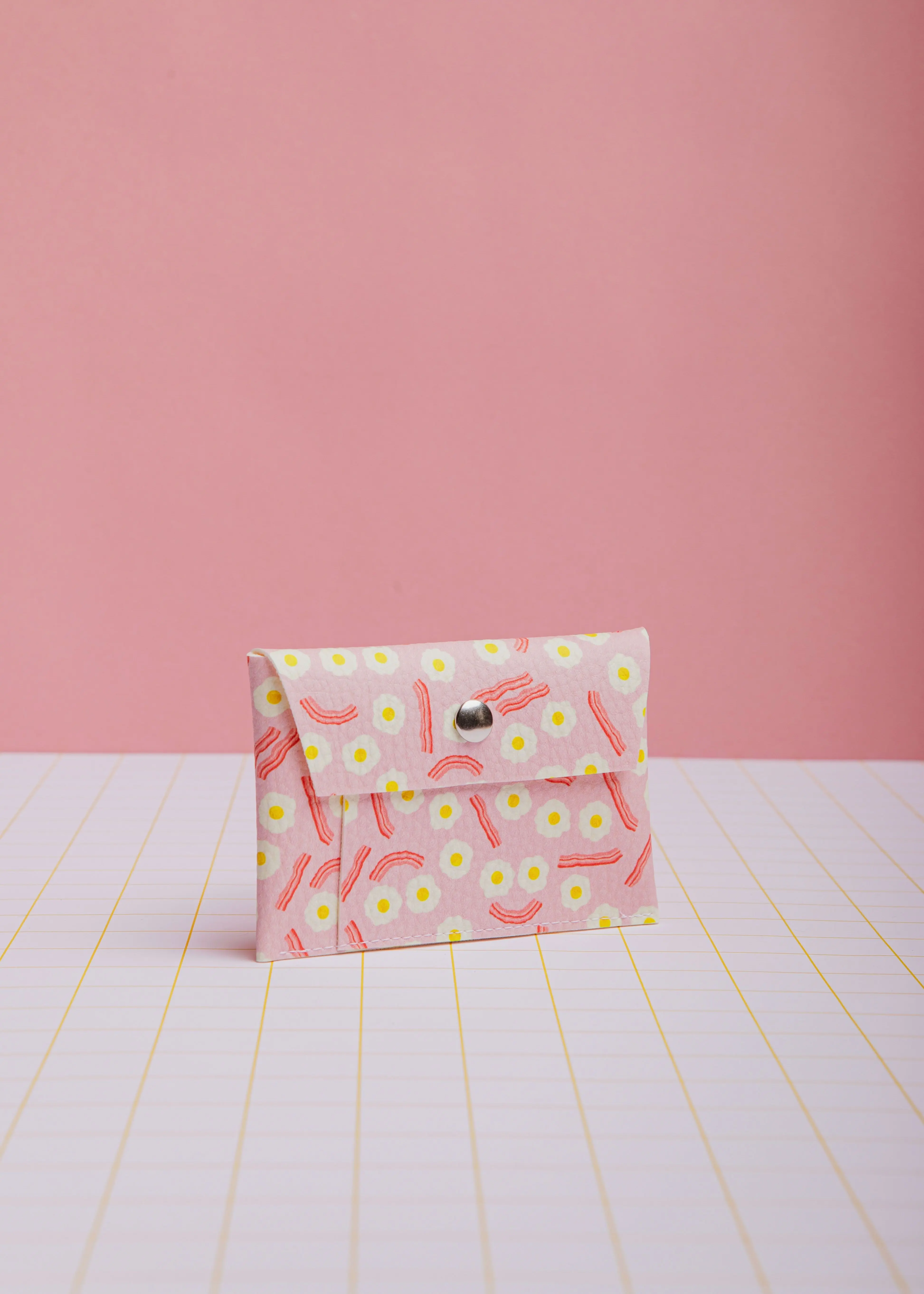 Bacon Pink Eggs Card Holder