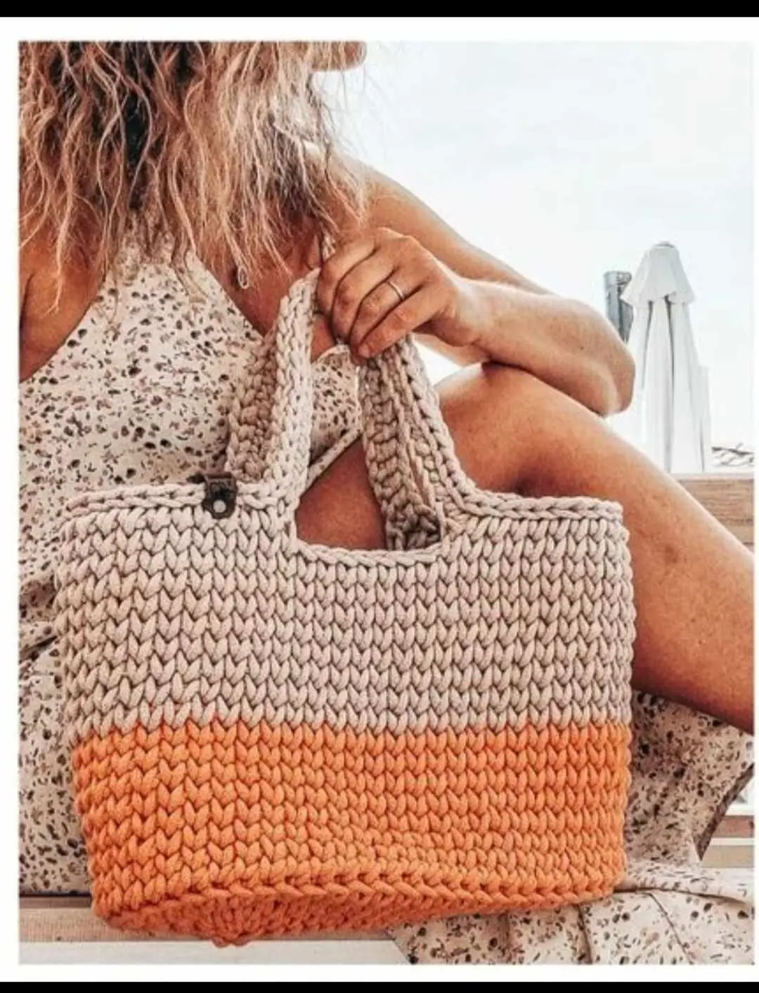 Strandtasche, Marktkorb, Häkelkorb