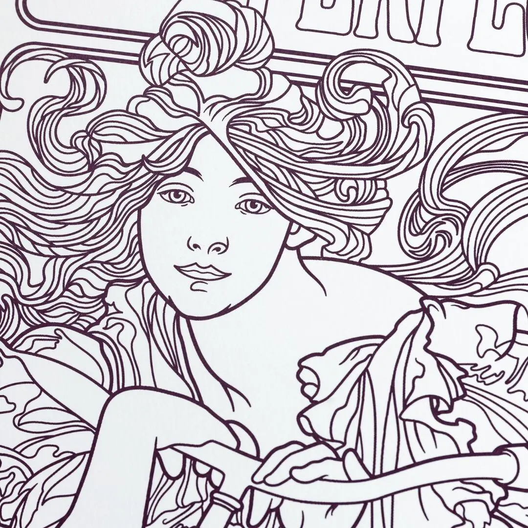Coloring Book - Alphonse Mucha