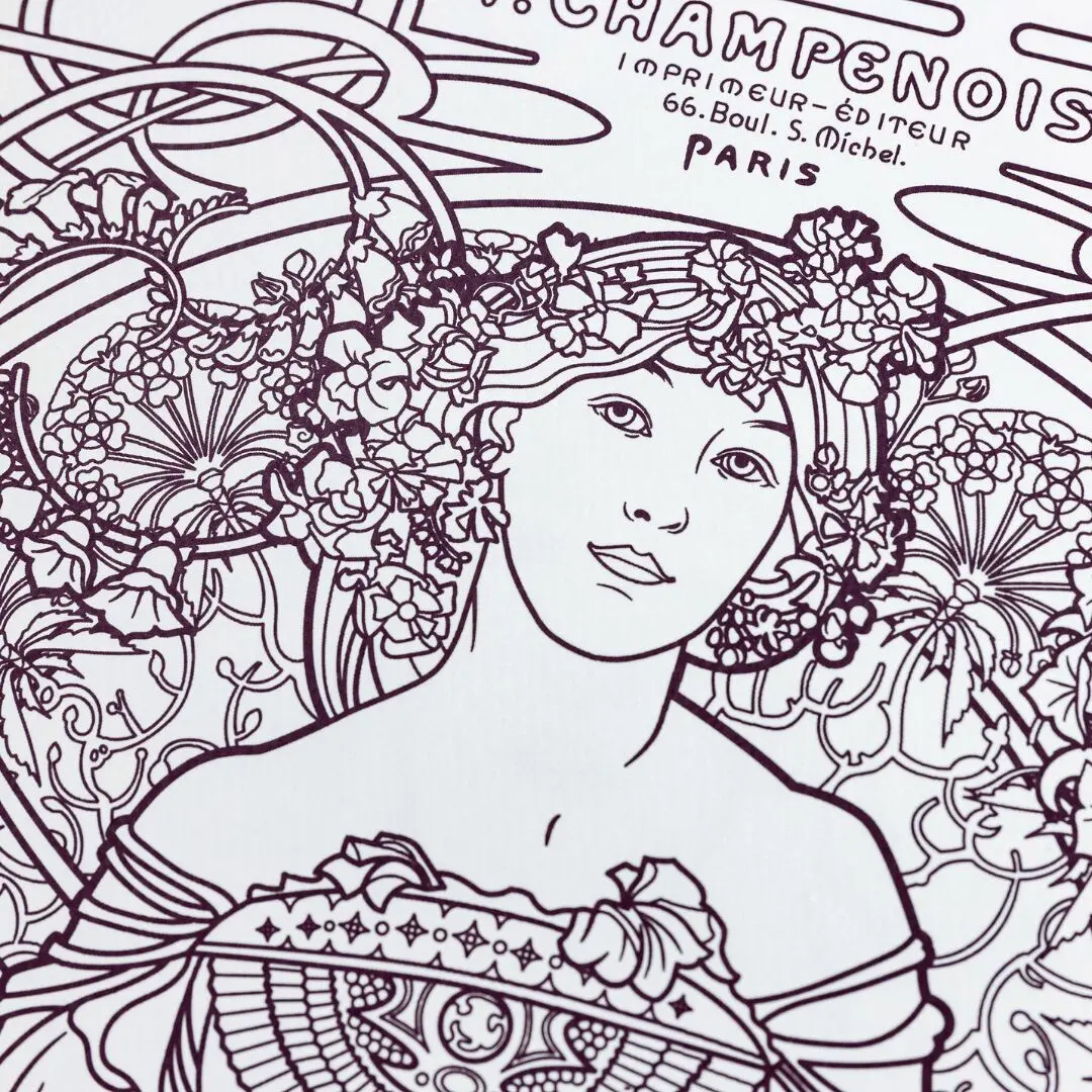 Coloring Book - Alphonse Mucha