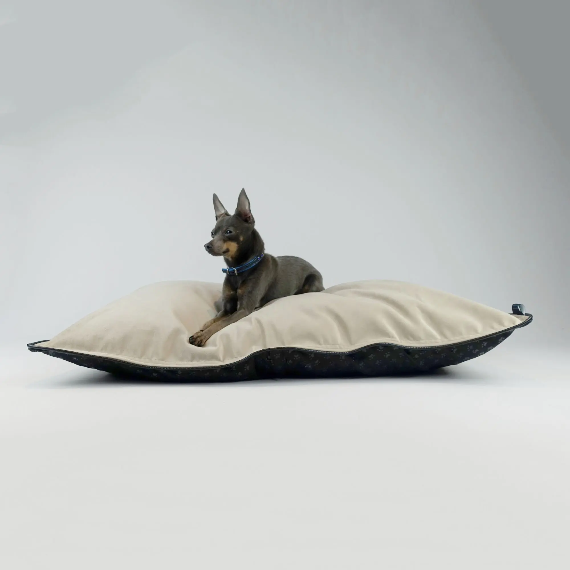 Hillfoot & Paws Handmade Dog Bed 'Scuff Tough' - Soft Beige
