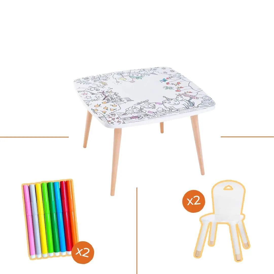 Coloritable pack 2 chairs