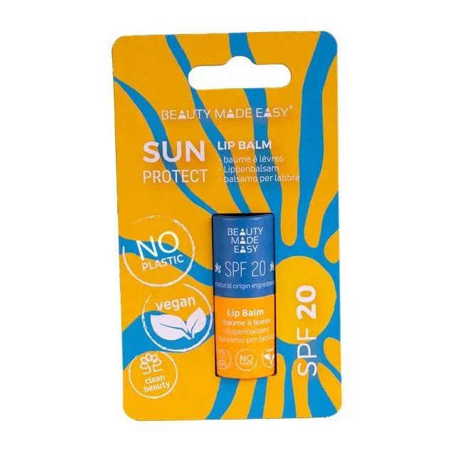 Baume à lèvres en tube de papier SPF20