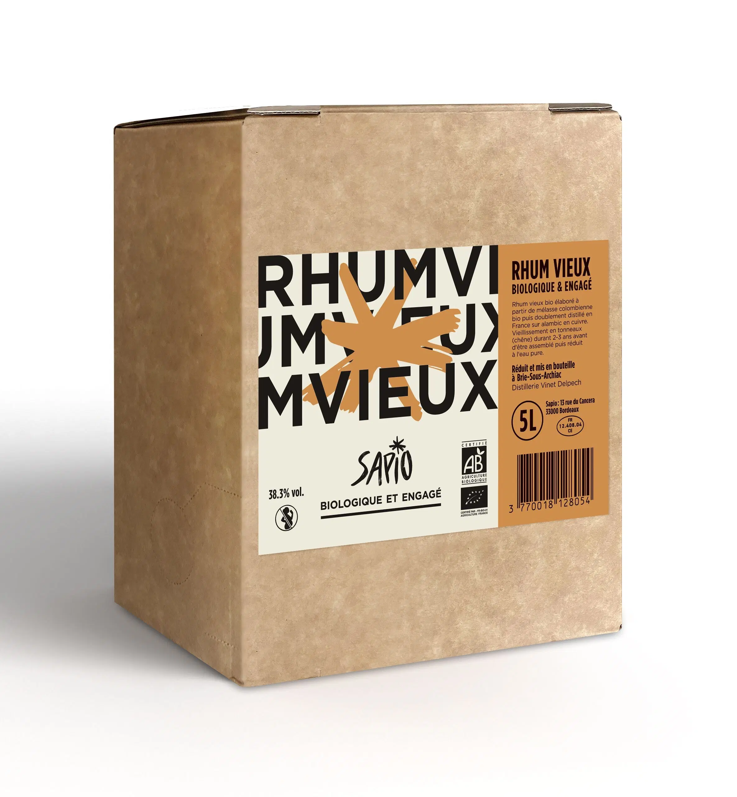Bio-Rum, gereift – Bag-in-Box – 5 l