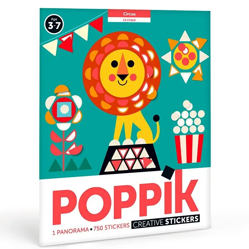 Montessori-inspired circus sticker panorama