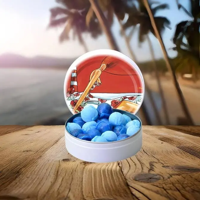 Bonbons Artisanaux | Saveur Mojito Curacao | Boîte 45g | Artiste François Groslière