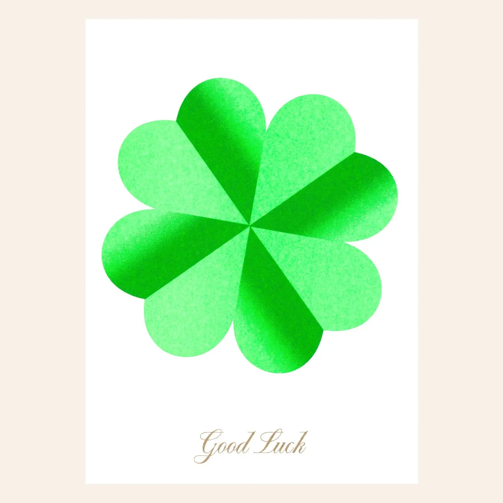 Risography postcard – Good Luck – DIN A6