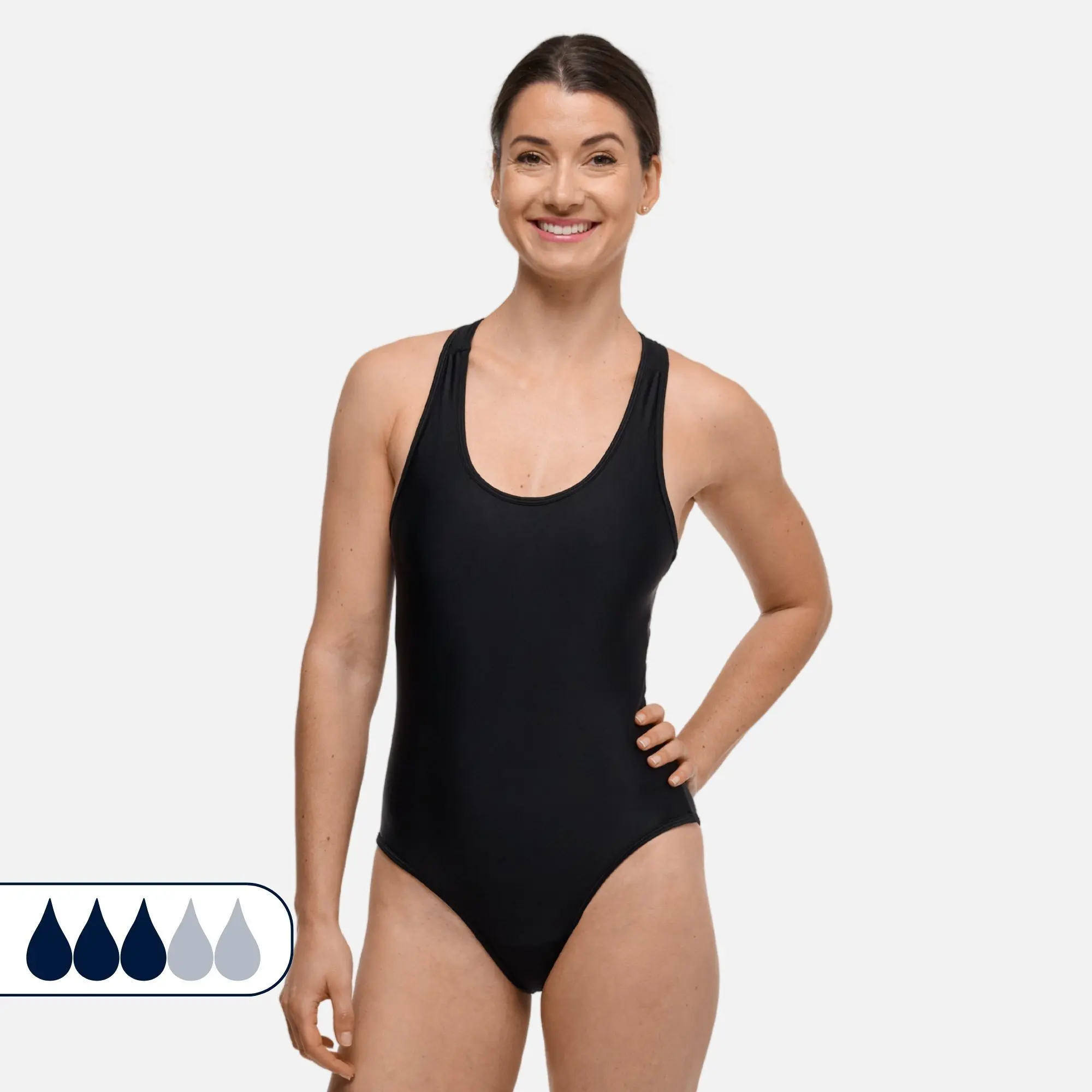 LOLA - MAILLOT BAIN MENSTRUEL 1 PIÈCE - FLUX MOYEN