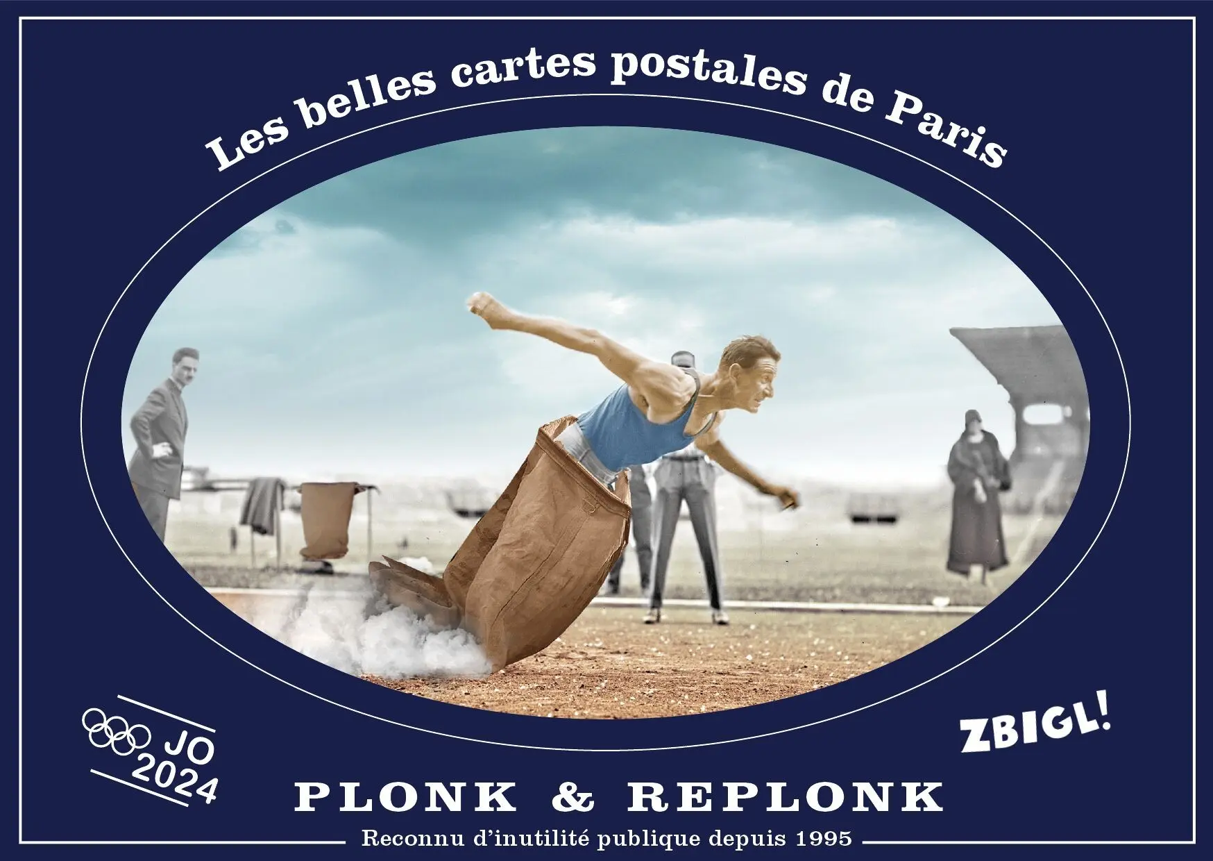 The cover of the postcards for the 2024 Paris Olympics