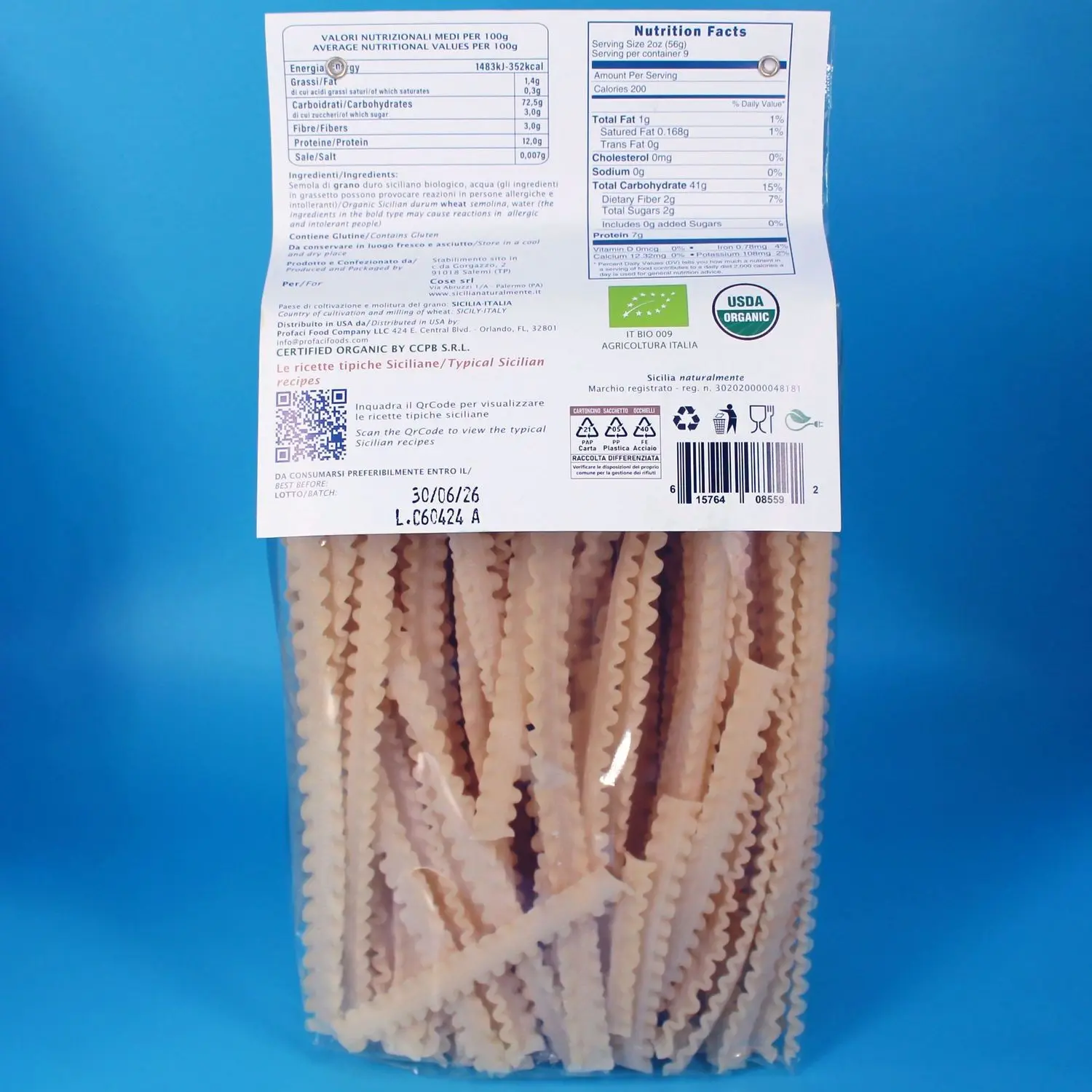 Pasta Margherita BIO - Sicilia Naturalmente