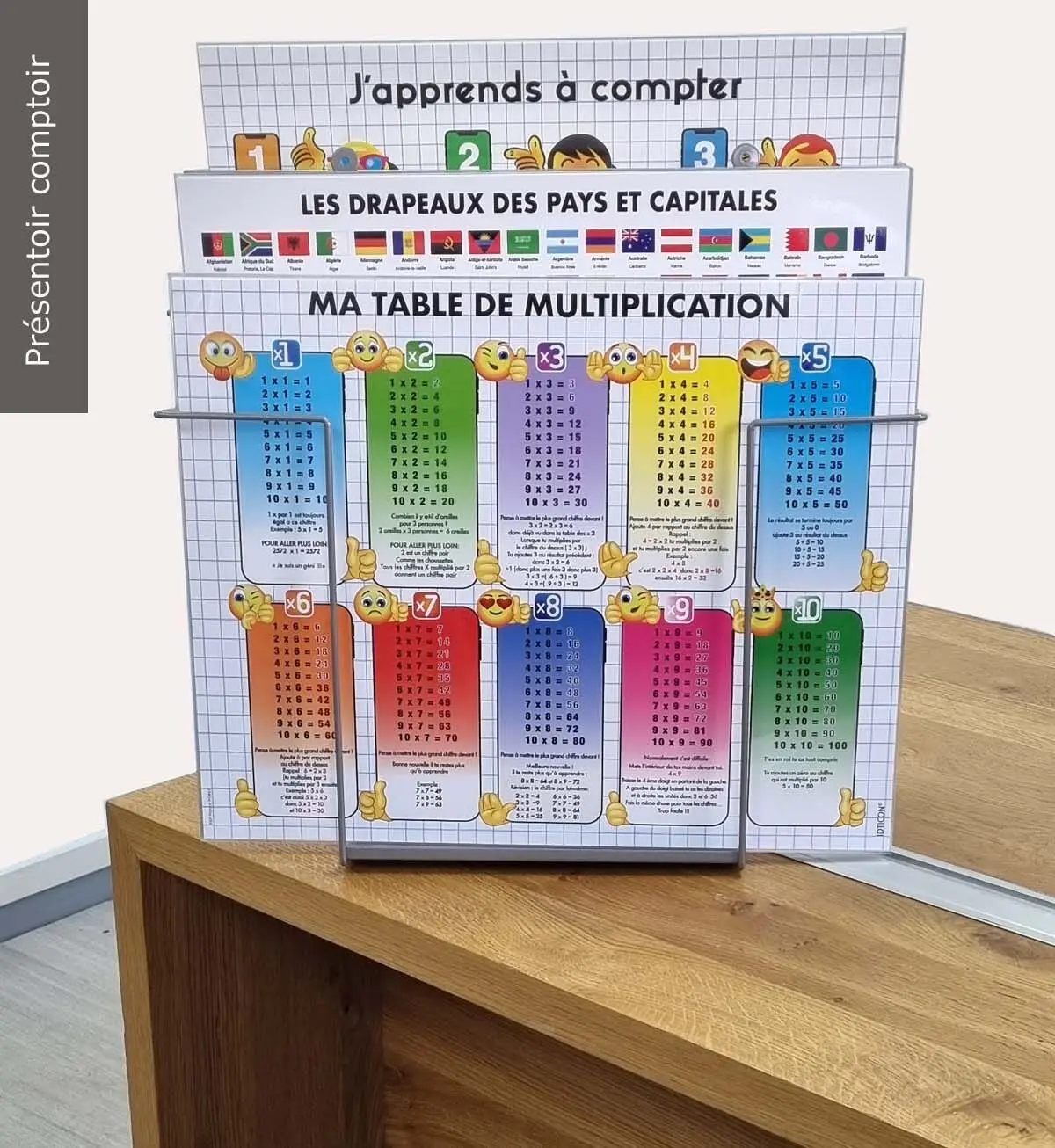 Counter display for educational posters (40cm x 50cm)