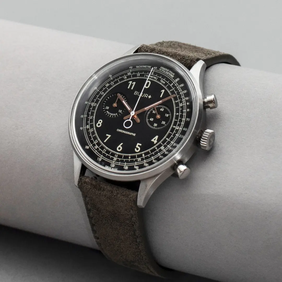 Multiscale Black - Schweizer Chronograph im Vintage-Stil