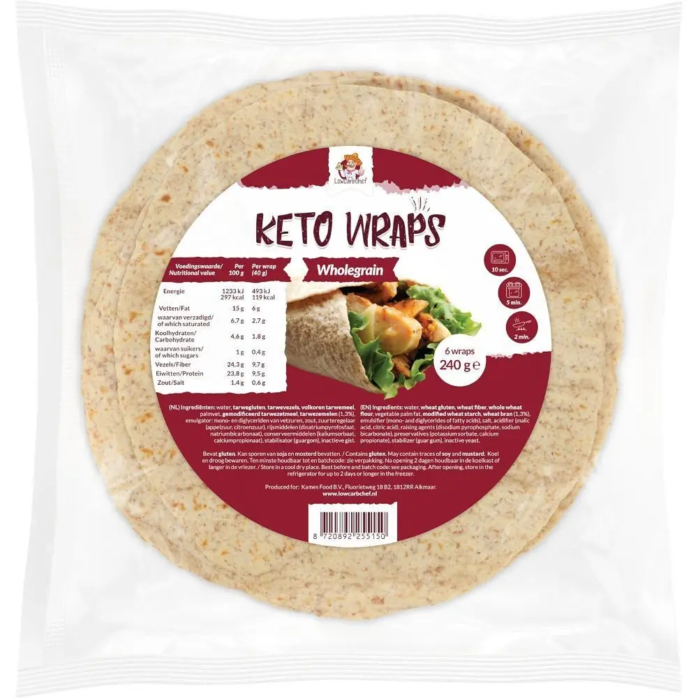 Lowcarbchef - Keto Tortilla Wraps (6 pieces)