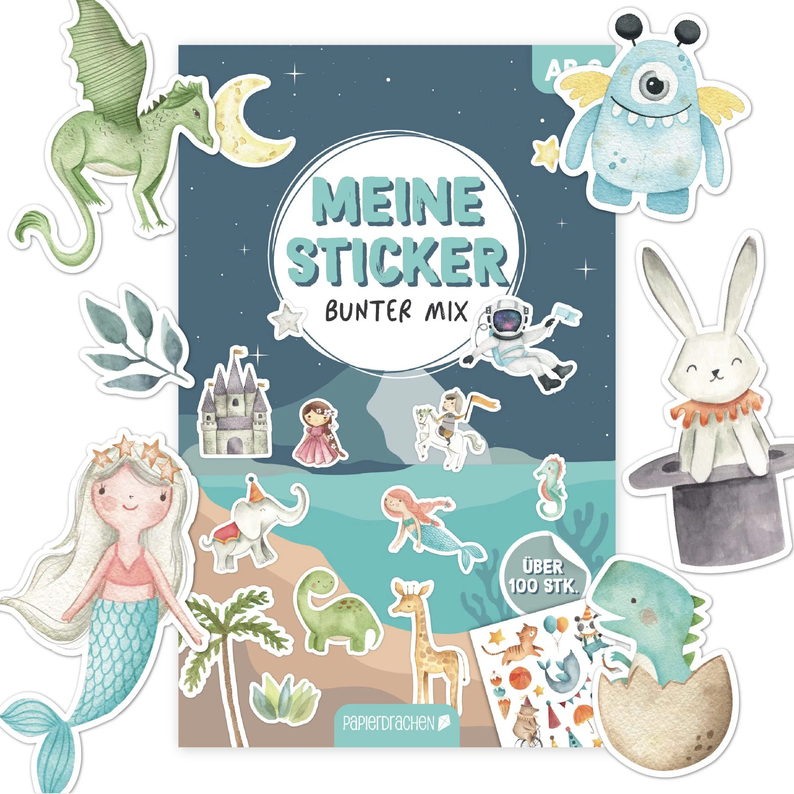 Paper Dragon Sticker Pad Colorful Mix
