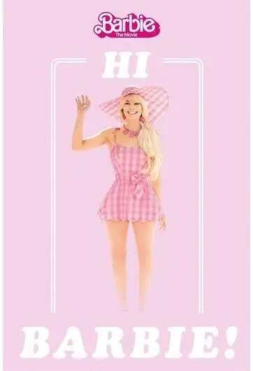 Laminated poster: Hi BARBIE