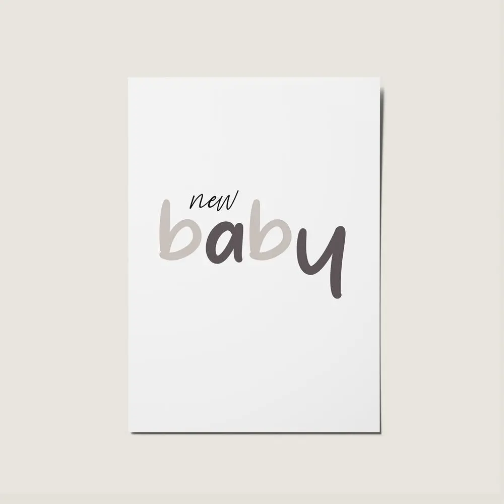 Carte minimaliste pour nouveau-né