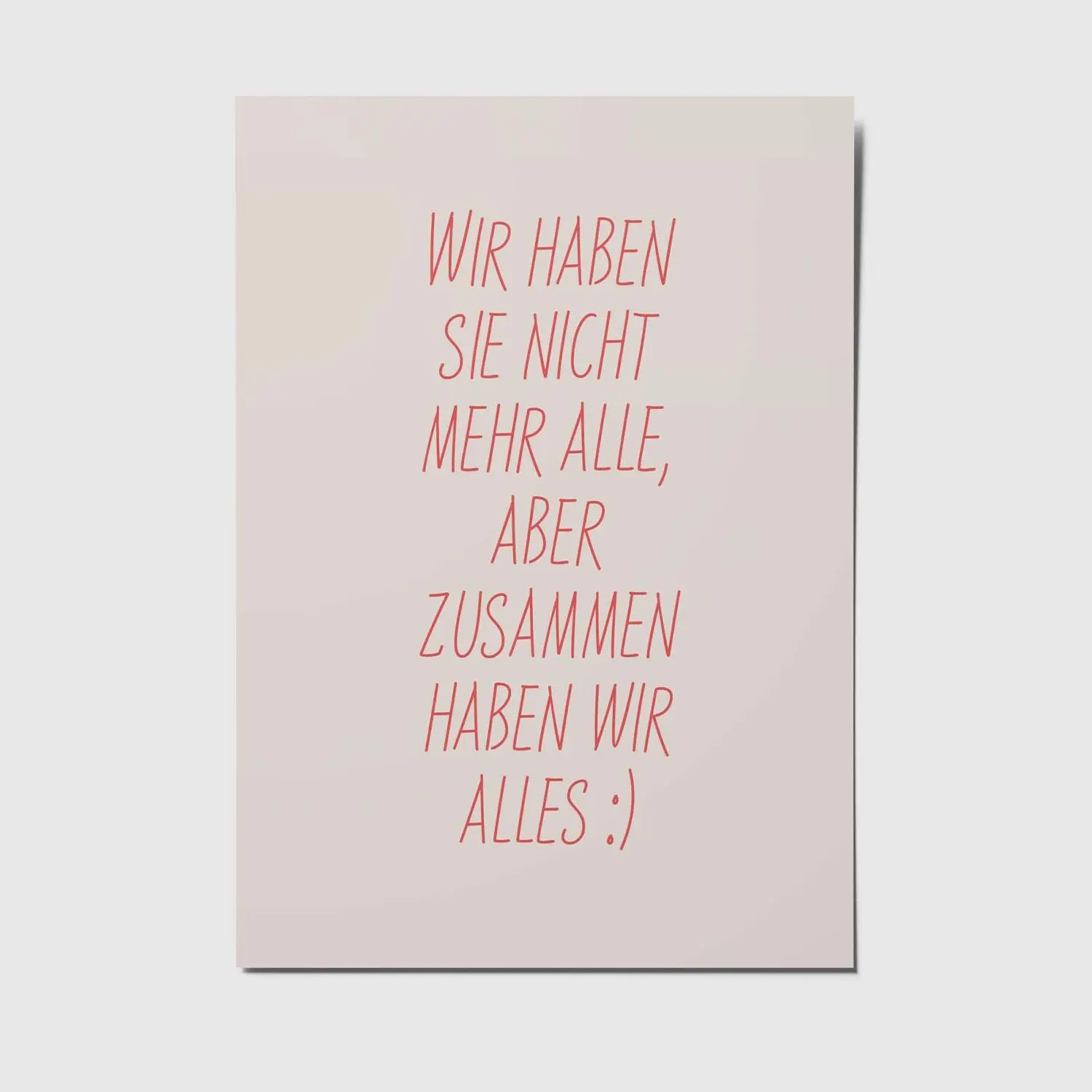 Together we have everything - A6 postcard