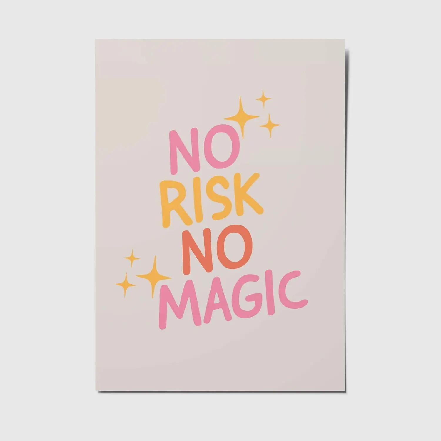 No risk no magic - A6 postcard