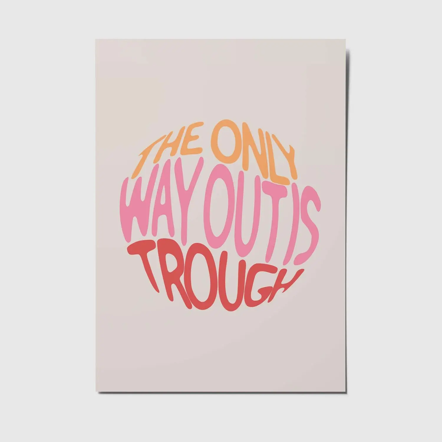 The only way out - A6 postcard