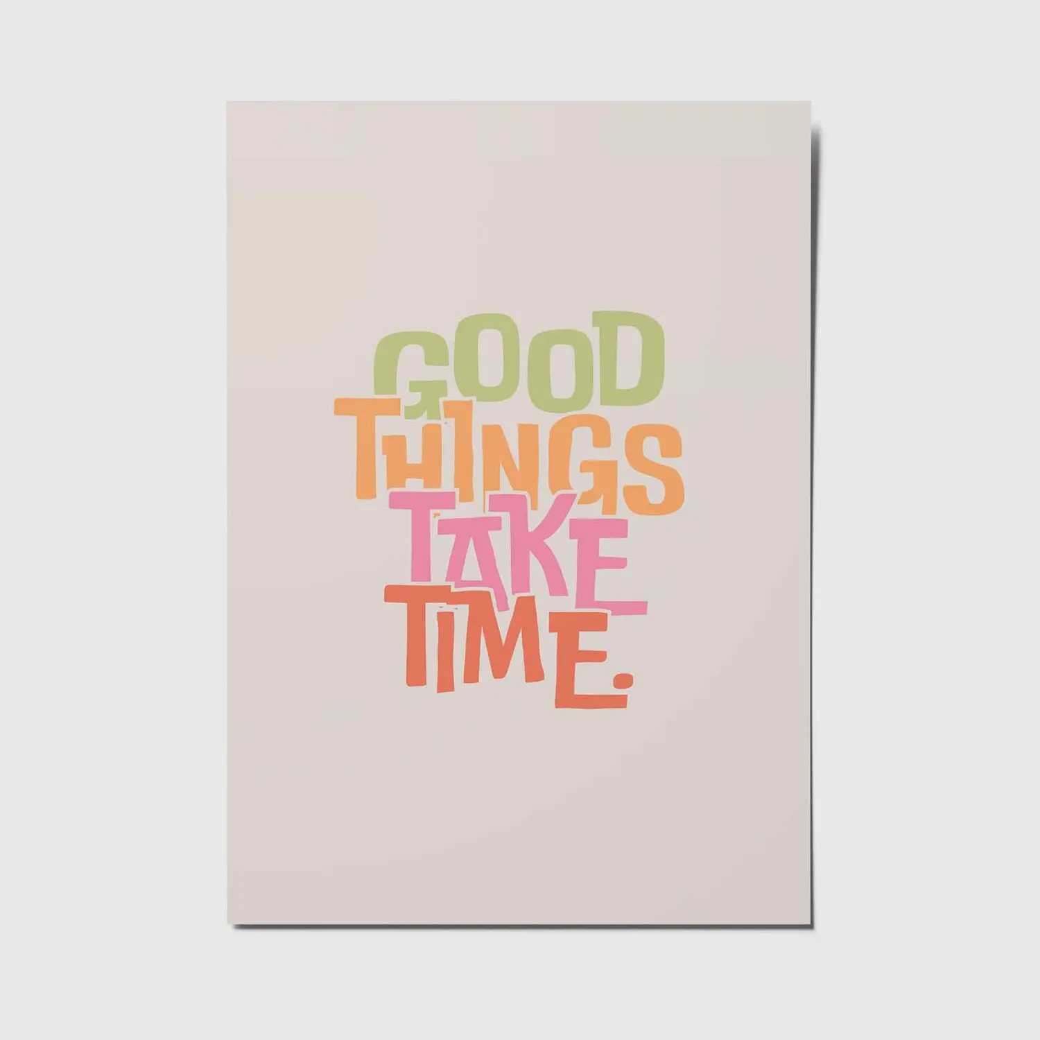 Good things take time - A6 postcard