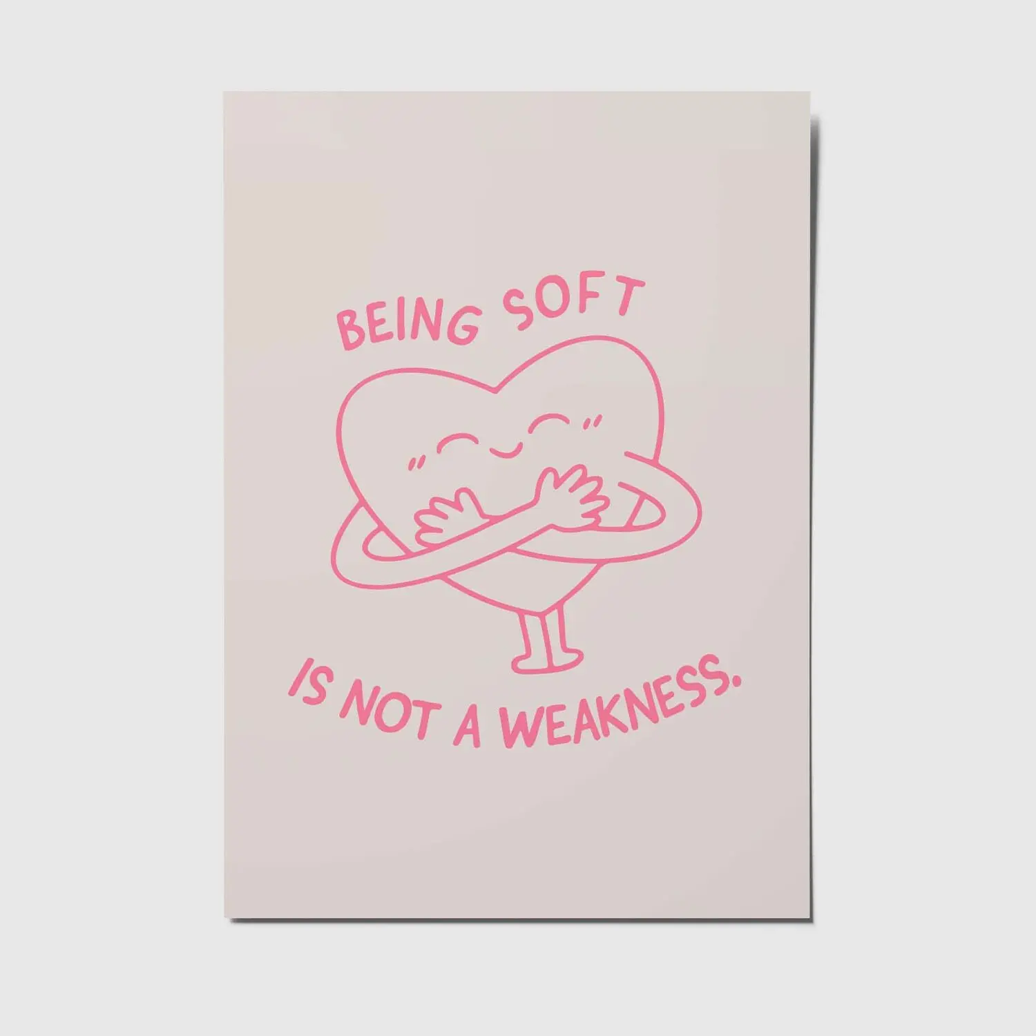 Being soft - A6 postcard