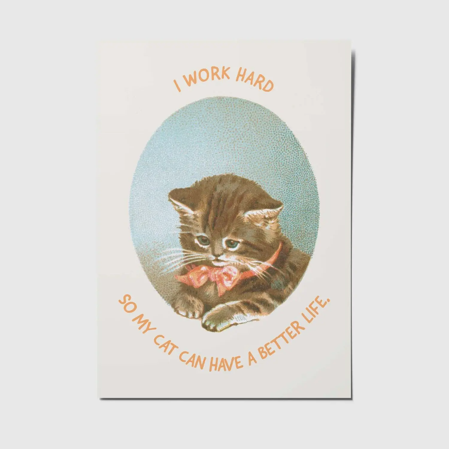 I work hard - A6 postcard