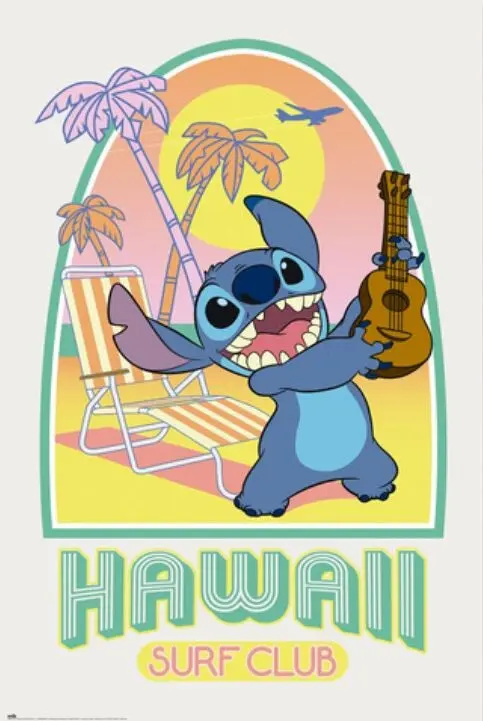 Laminated poster: STITCH HAWAI