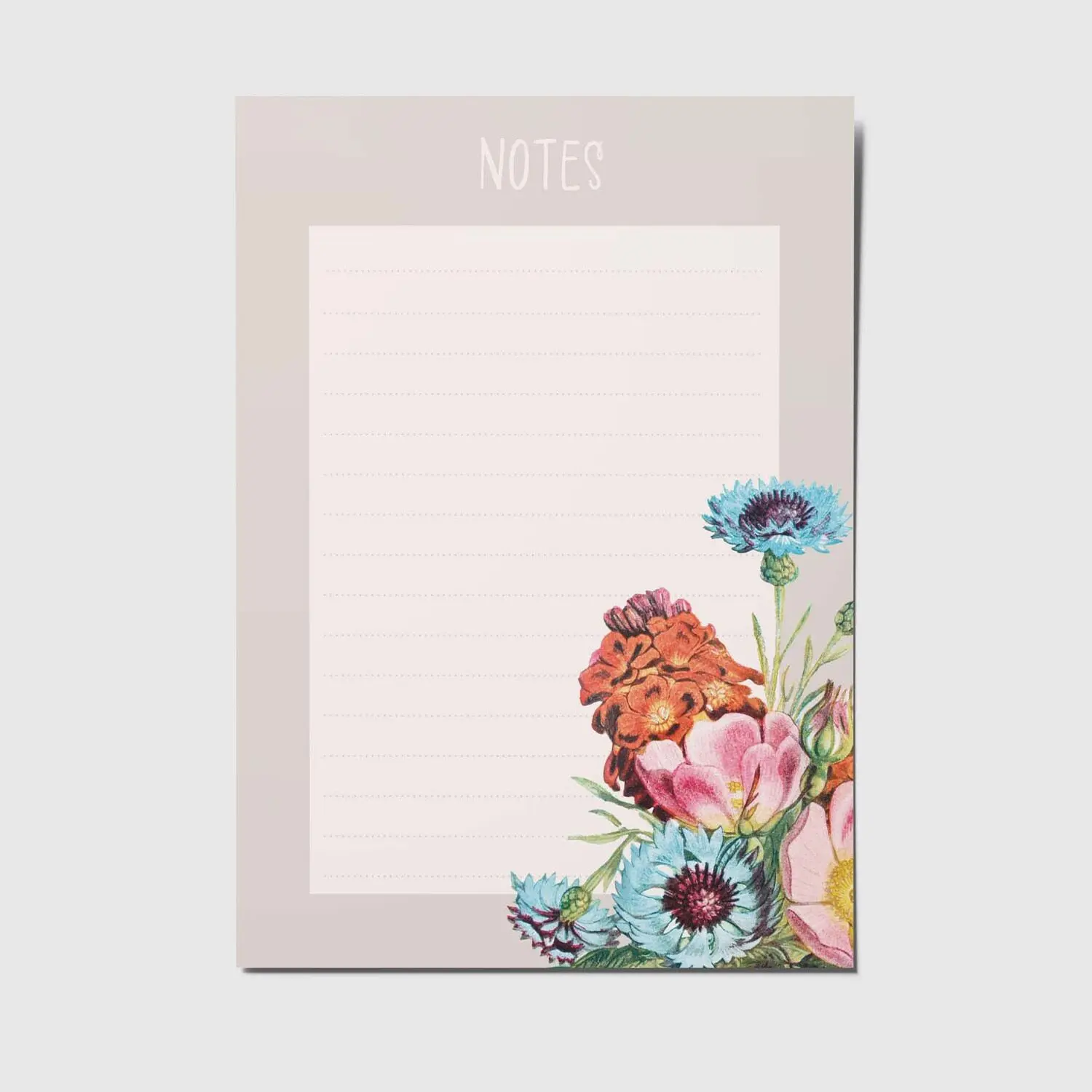 Vintage Flowers - A6 Notepad