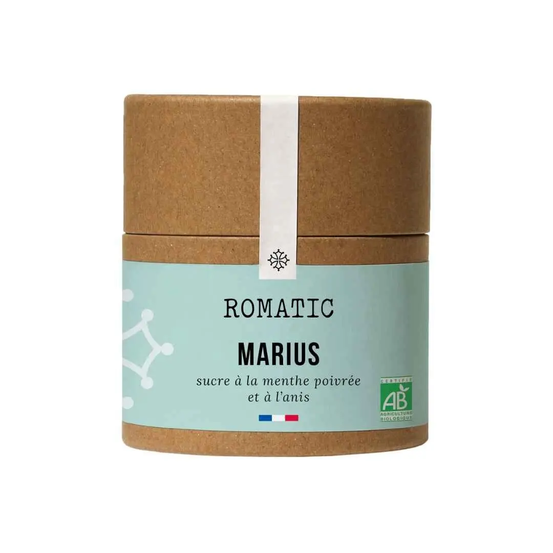 MARIUS - Organic Peppermint and Anise Flavored Sugar - 125 g