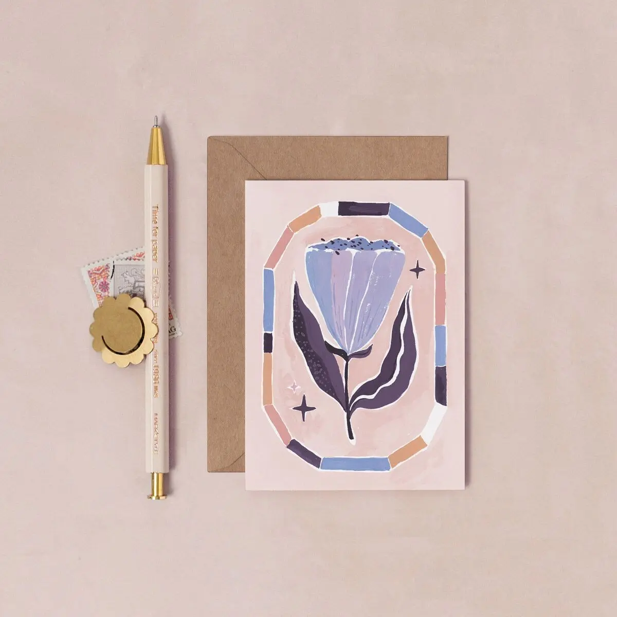 Framed Flower Mini Card | Mini Greeting Cards | Floral Cards
