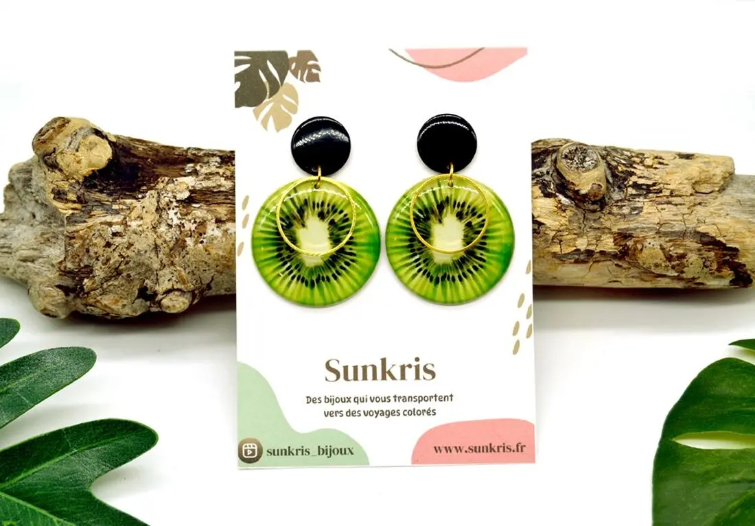 Tropical Kiwi Earrings