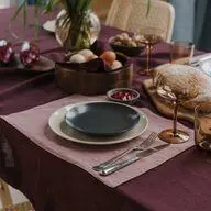 Woodrose linen placemat