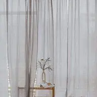 Light Grey Daytime Top Tie Top Curtain Set of 2