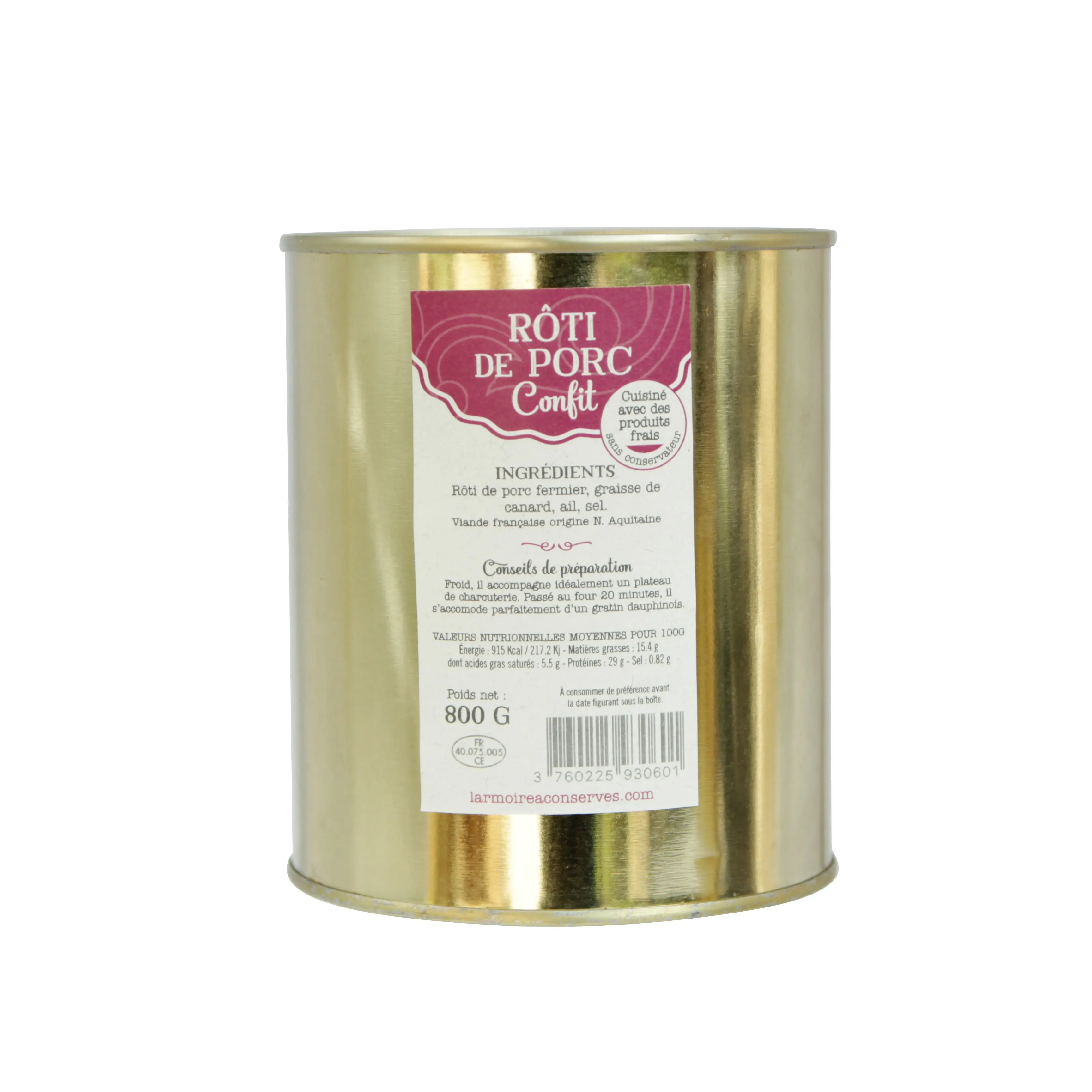 GEBRATENES SCHWEINEFLEISCH 800G
