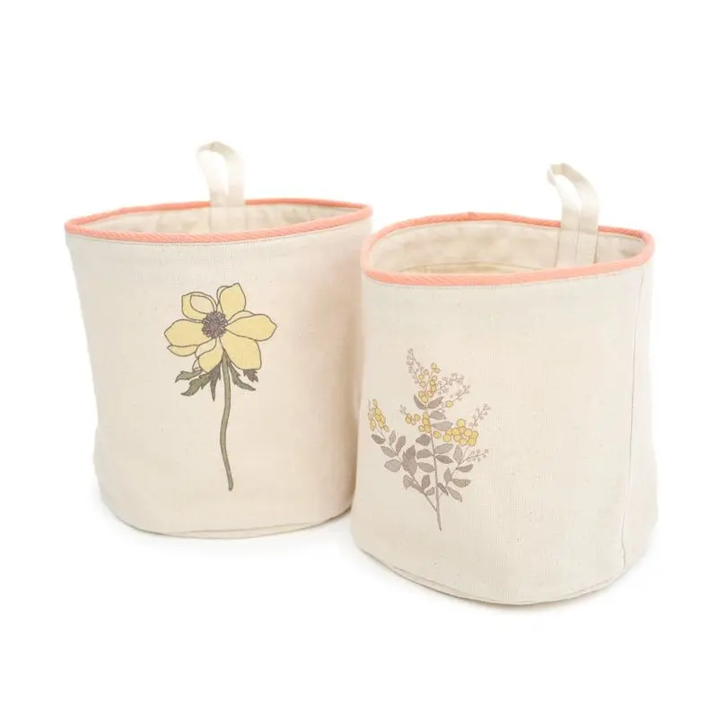 Cesti portaoggetti sospesi, set di 2 cestini FLORA