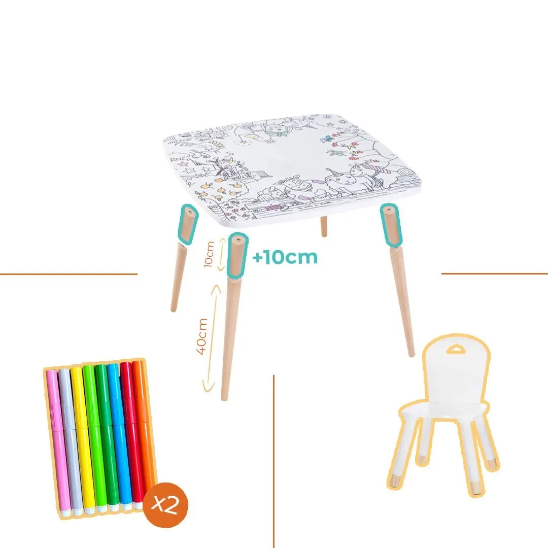 Coloritable pack scalable 1 chair
