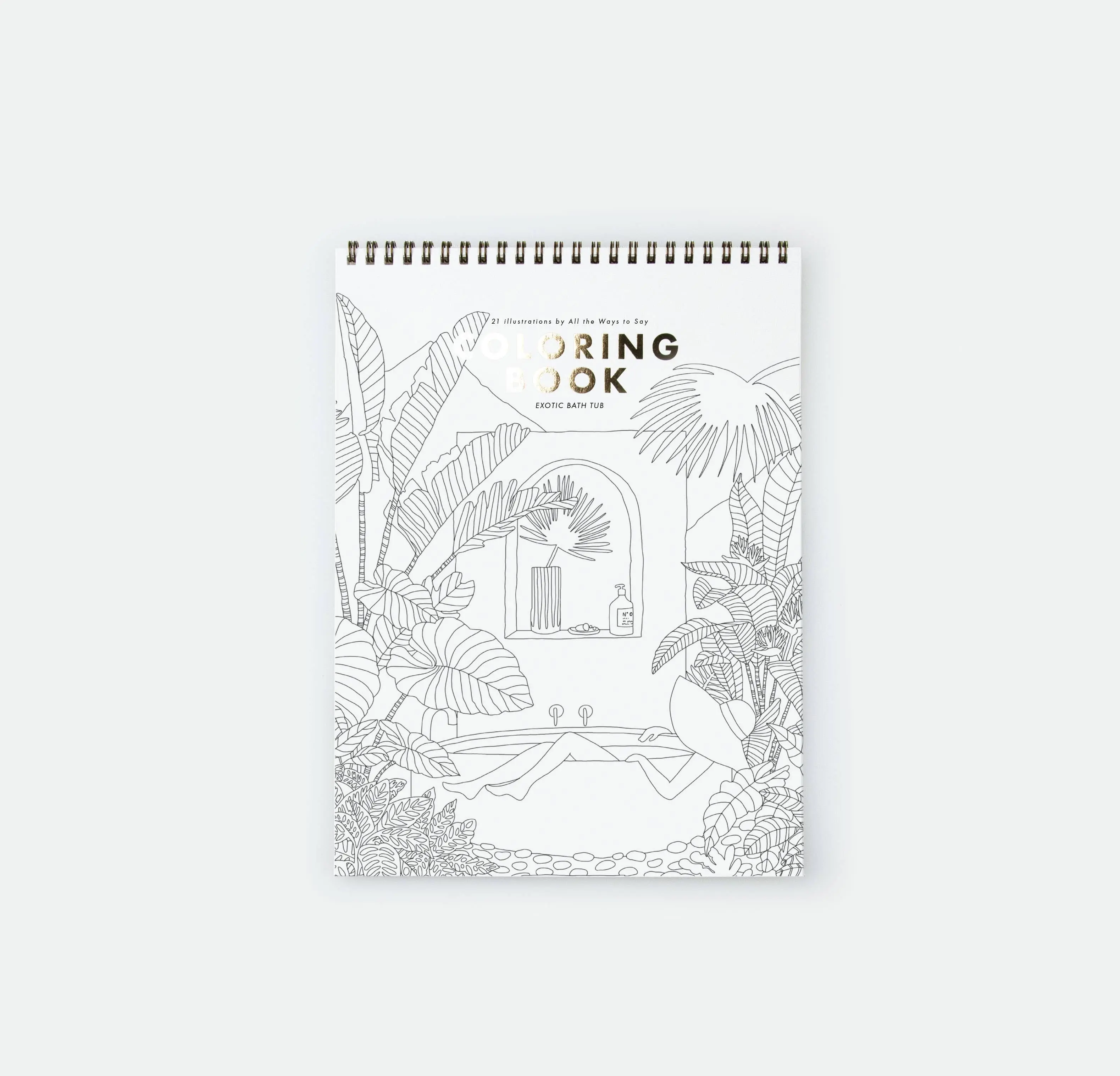 Coloring book Exotic Bathtub