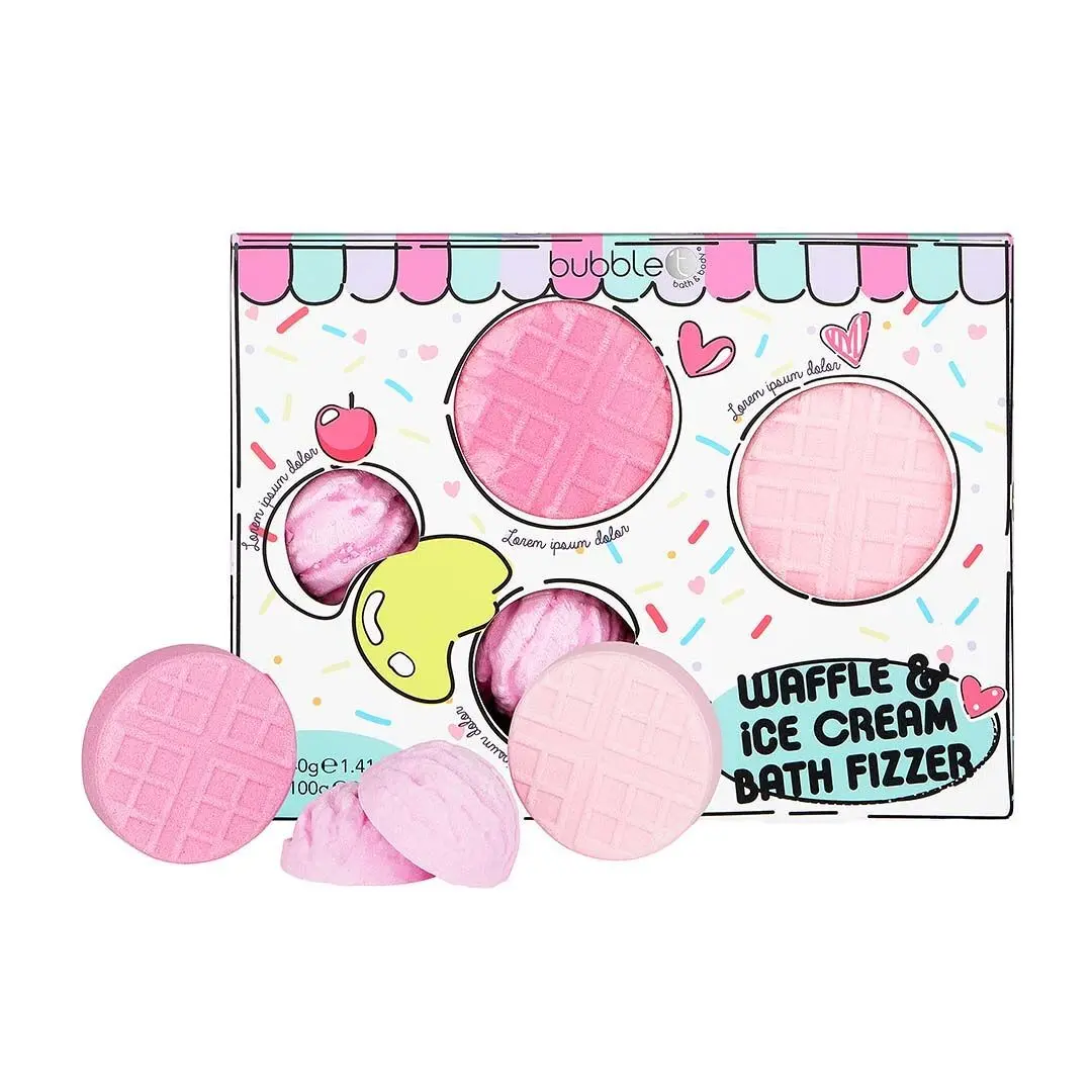 Set regalo bombe da bagno Waffle & Ice Cream - Set da 4