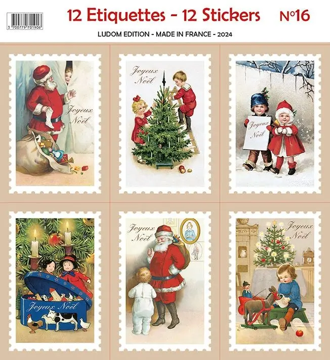 Christmas sticker labels