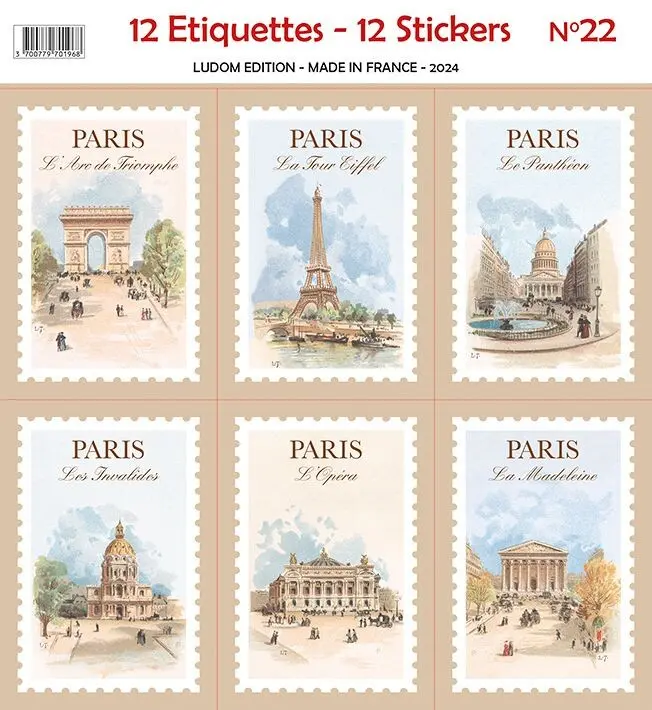 Paris sticker labels