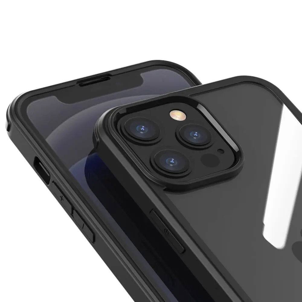 Copertura completa in vetro temperato nero iPhone 14 Pro