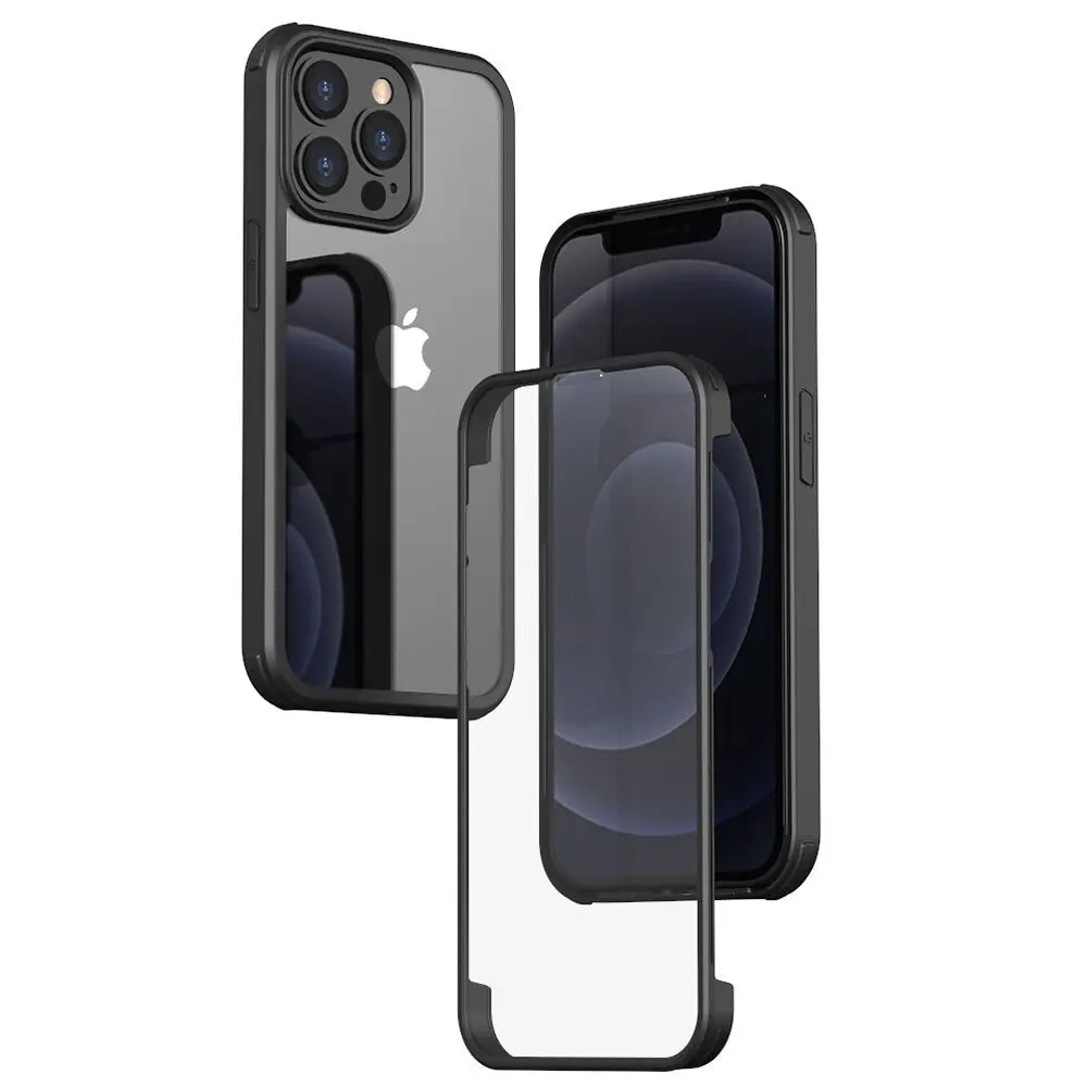 Copertura completa in vetro temperato nero iPhone 15 Pro Max