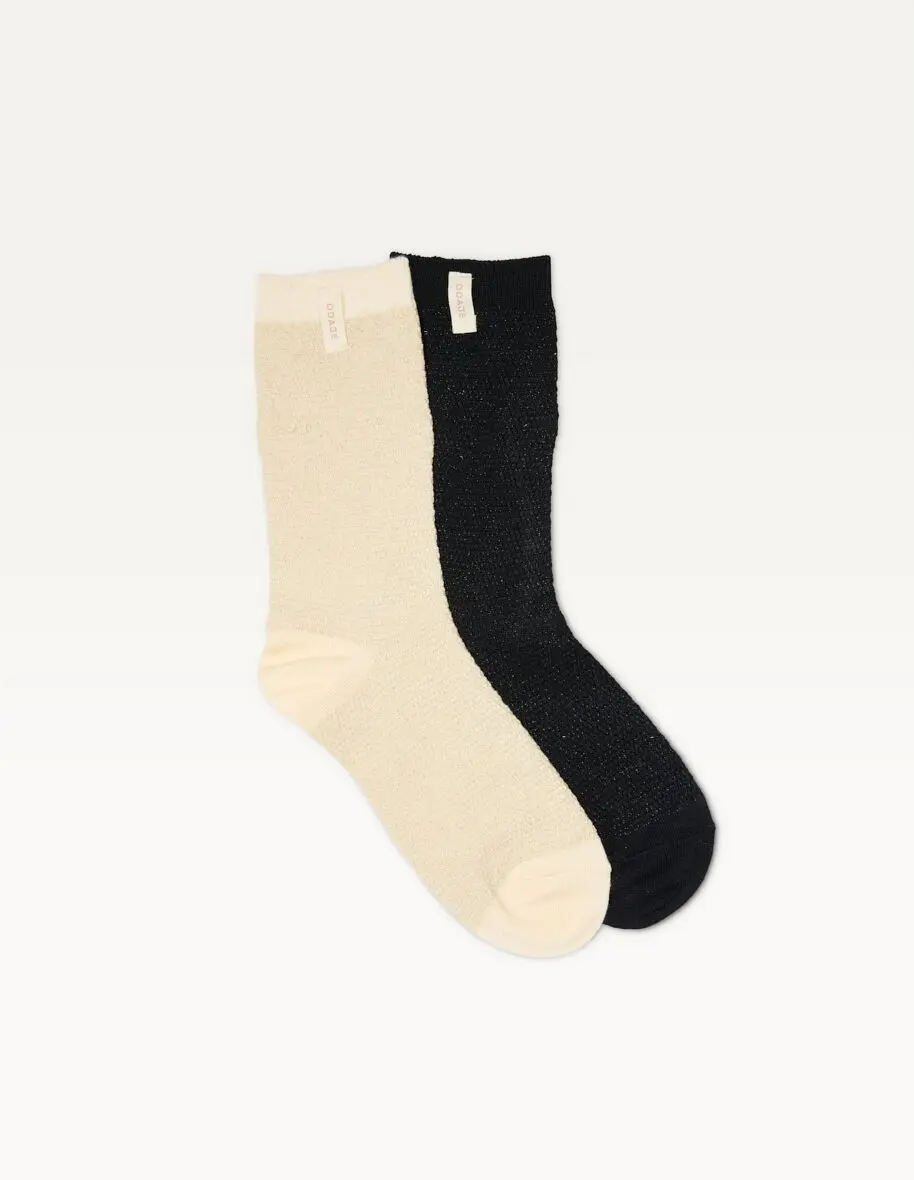 Dicke Socken – Schwarzgold-Glitzer