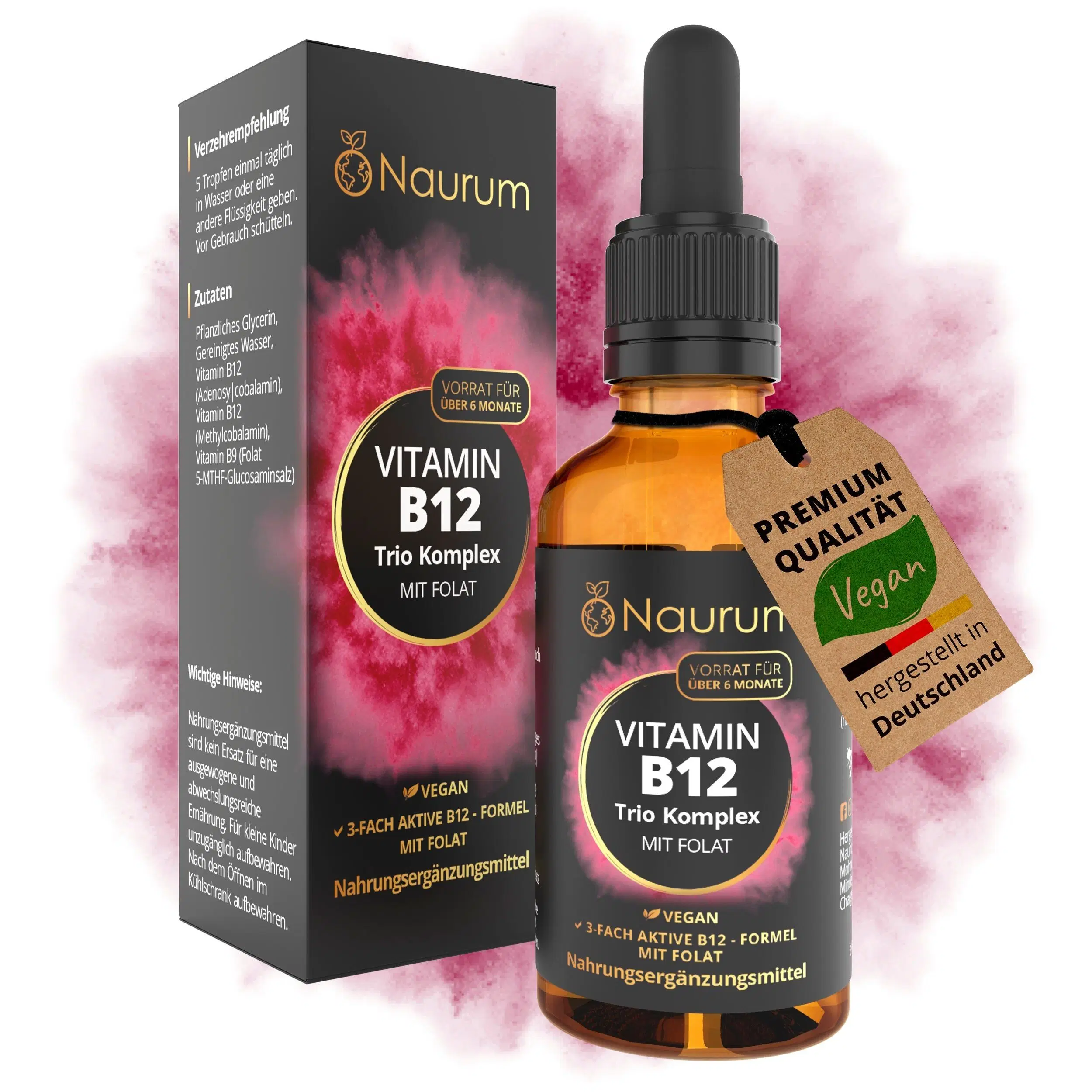 Vitamin B12 Trio Komplex mit Folat